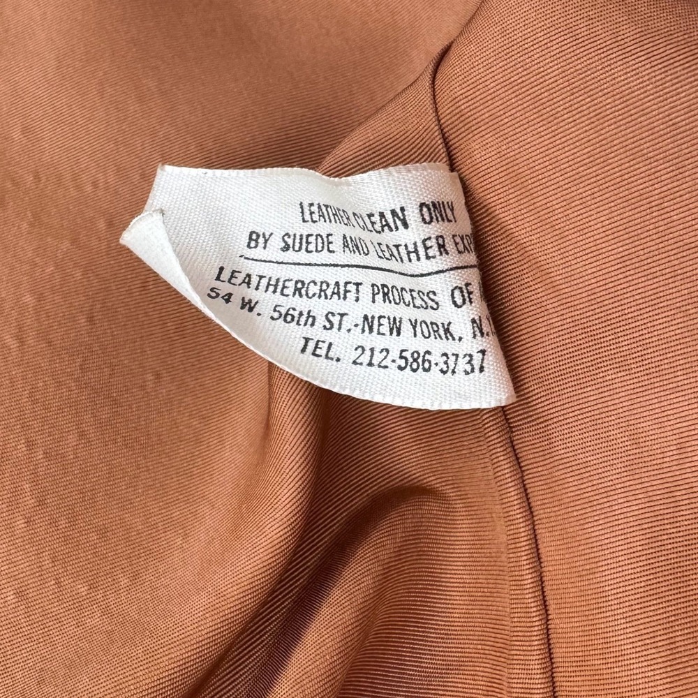 Joseph Magnin Vintage 70s Leather Trench Fox Fur Collar Belted Size 10 - Picture 8 of 8